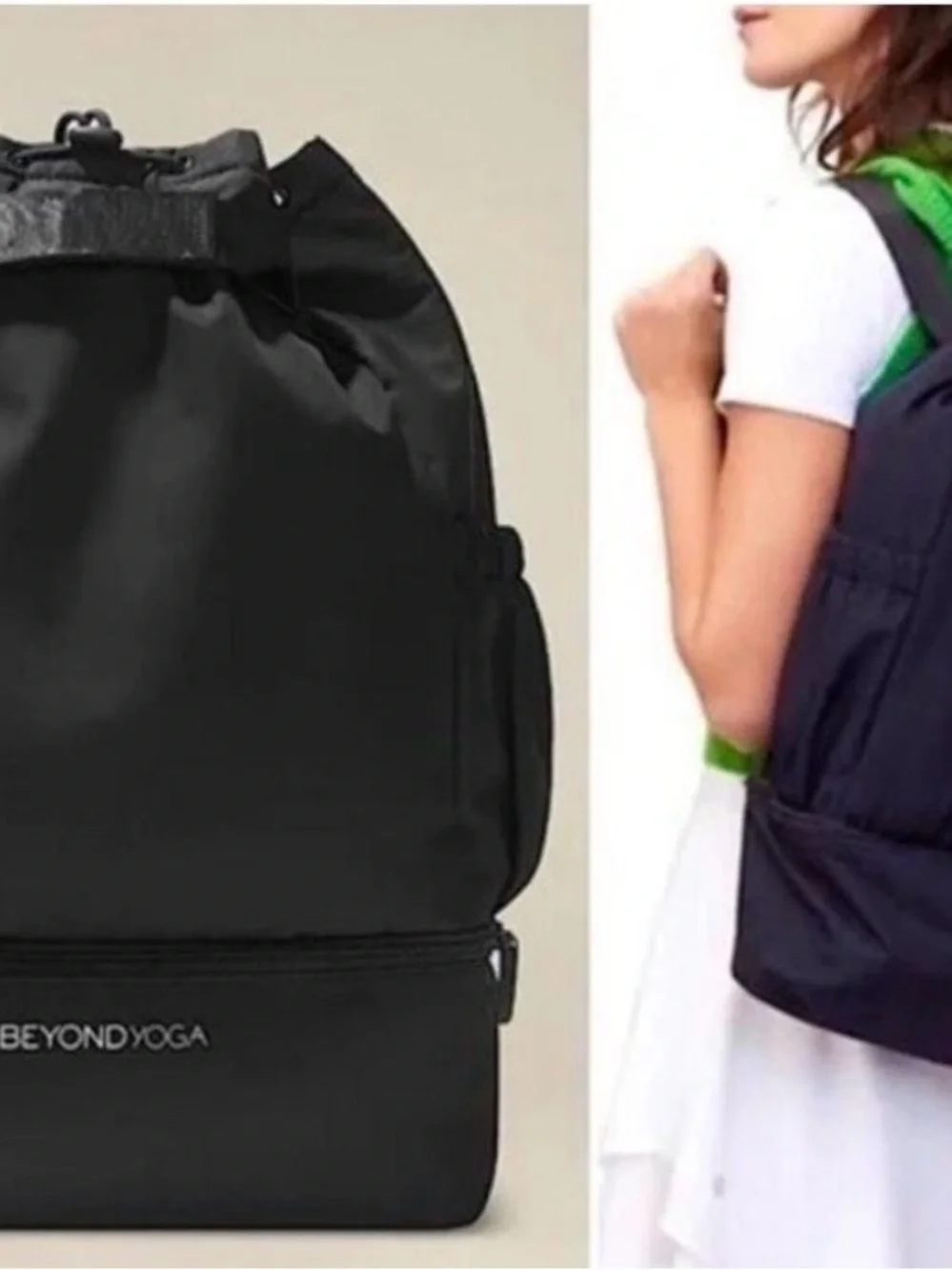BEYOND YOGA Black Convirtable  Backpack Tote NWT